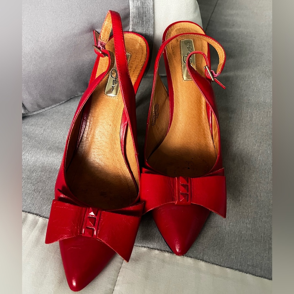 Elegant Red Women's Shoes by Halogen with Bow